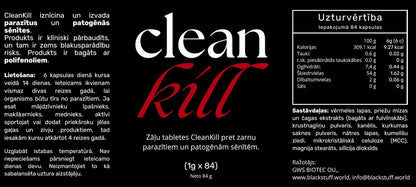 Clean Kill - pretparazītu zāļu tabletes sula microculturelab 